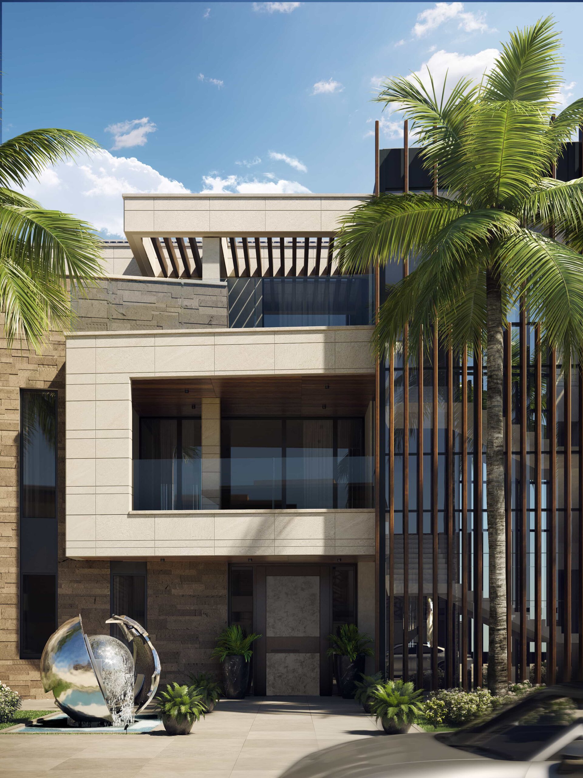 Luxury modern façade system